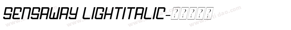 Sensaway LightItalic字体转换